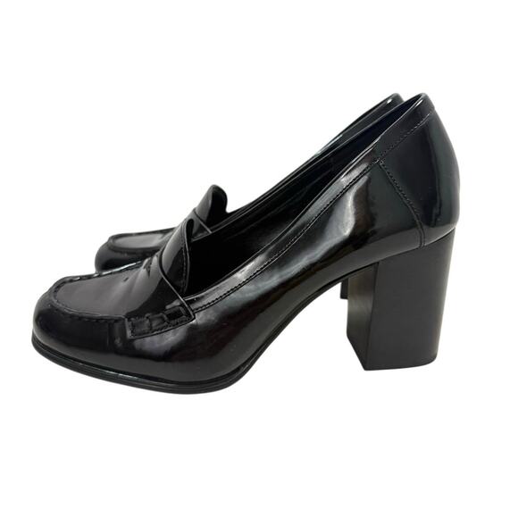 Michael Kors Women’s Loafer Heels 7 Black Penny Comfort Shoes